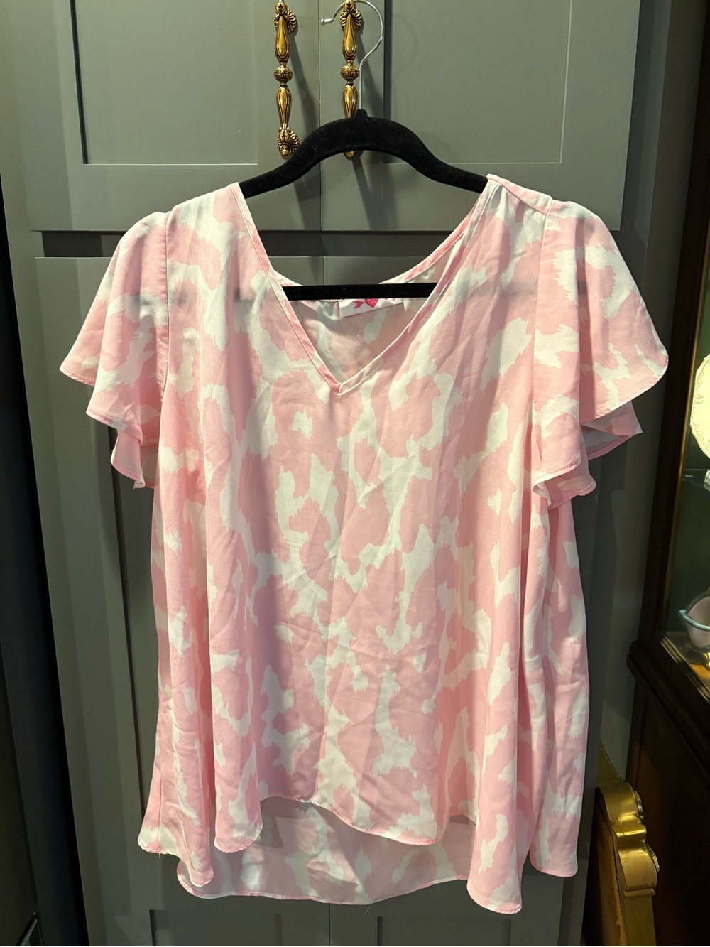 Buddy love pink patterned blouse